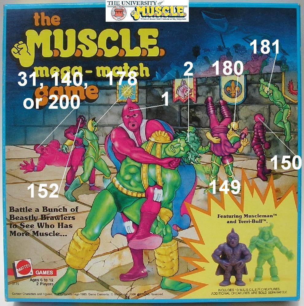 The M.U.S.C.L.E. Mega-Match Game Mattel 1986 deals Muscle Kinnikuman